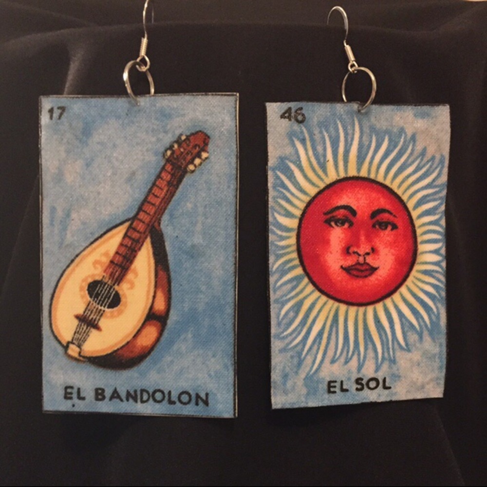 Handcrafted tarot card earrings